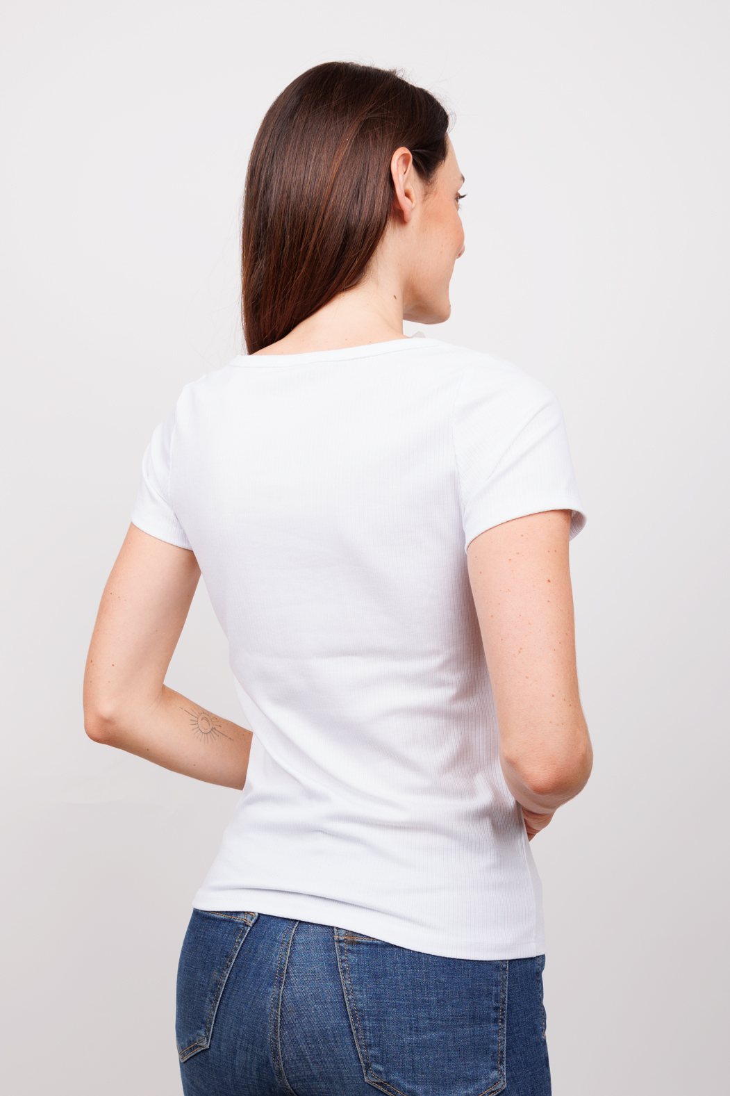 Blusa Juvenil Dama Slim Fit Top Manga Corta Escote Cuadrado