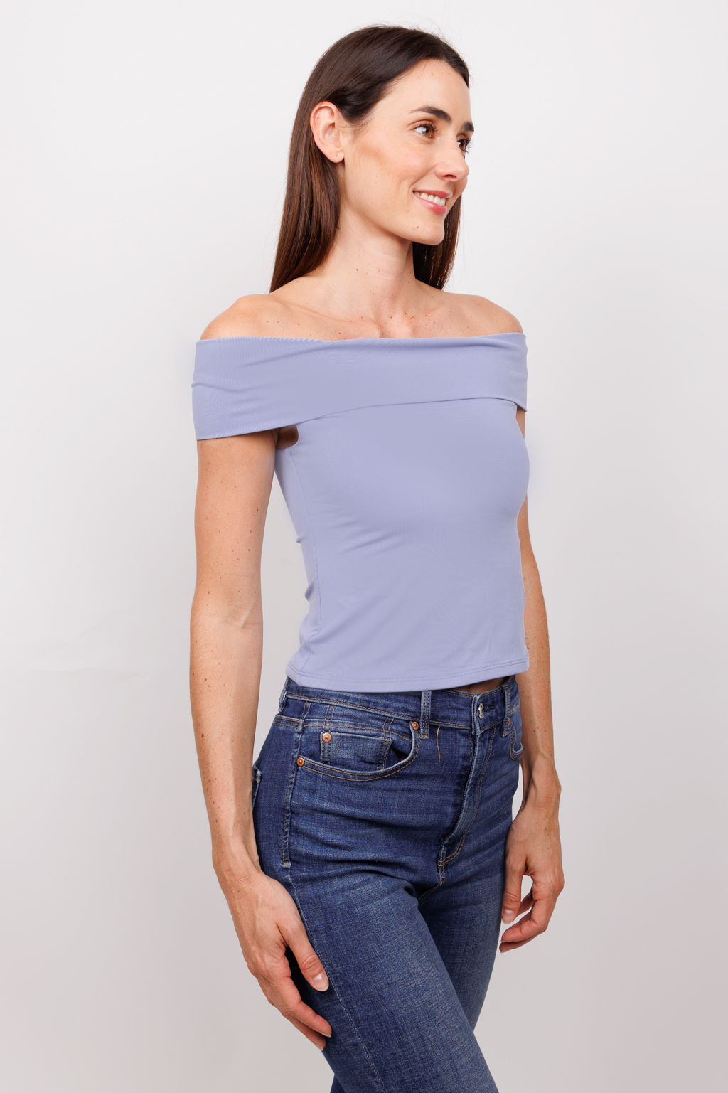 Playera Juvenil Blusa Slim Fit Hombros Descubiertos Top Dama