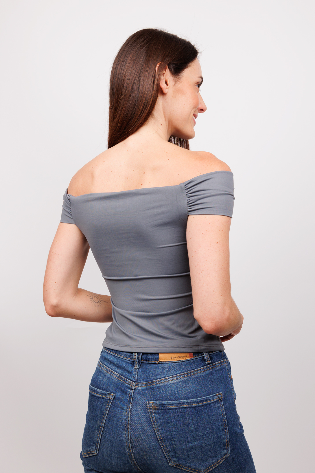 Playera Juvenil Blusa Slim Fit Hombros Descubiertos Top Dama